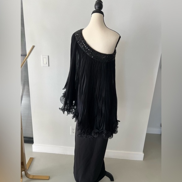 Marchesa Black Silk Gown - Picture 7 of 16
